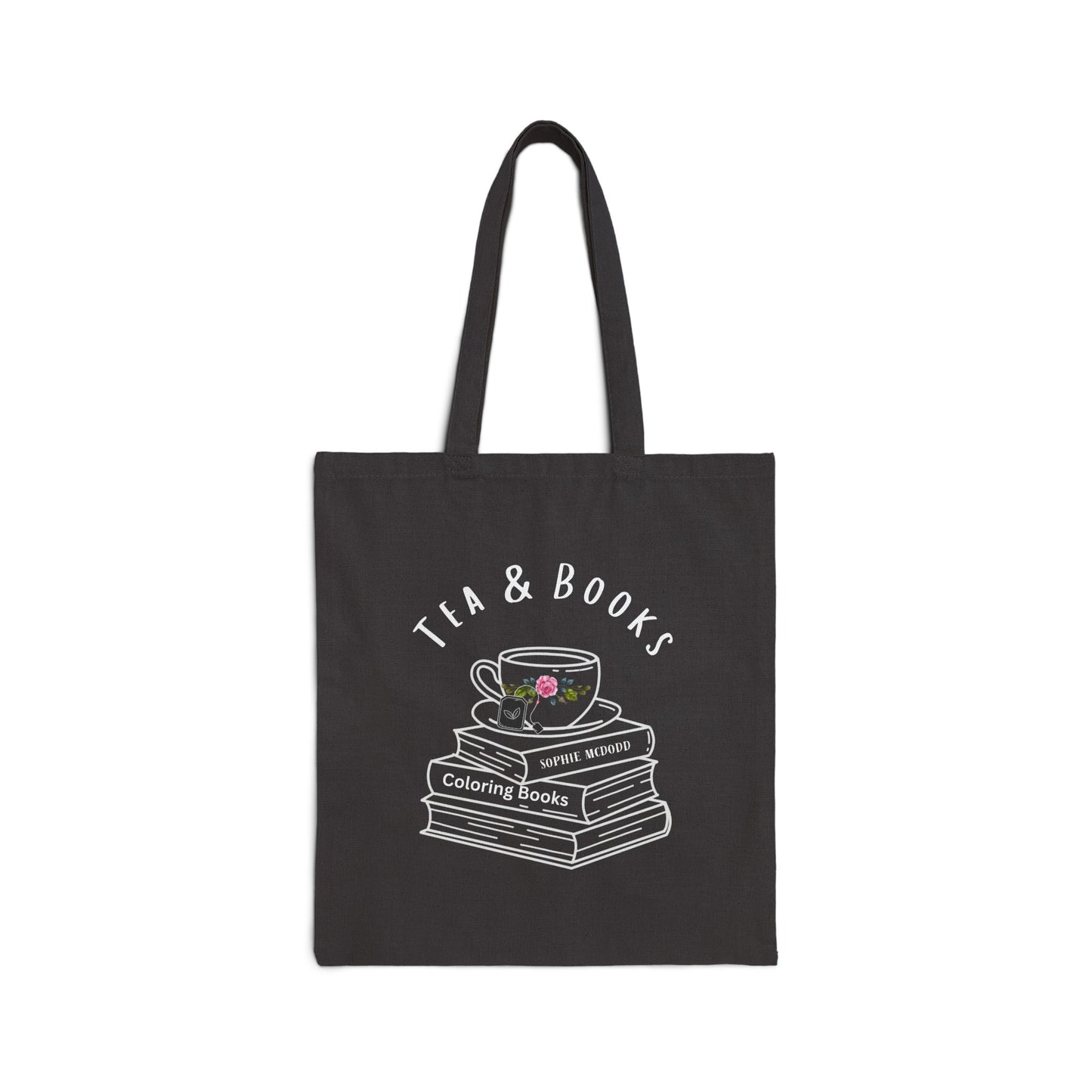 “Tea & Books” Canvas Tote Bag