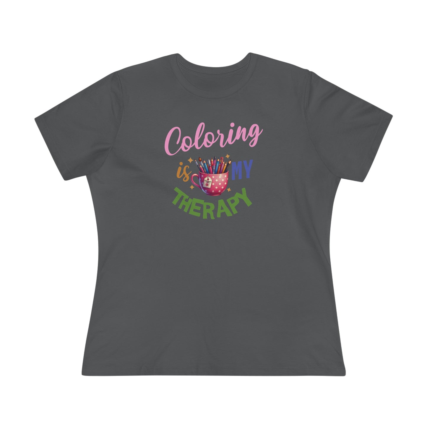 “Coloring is MY Therapy” Women's Cotton Tee