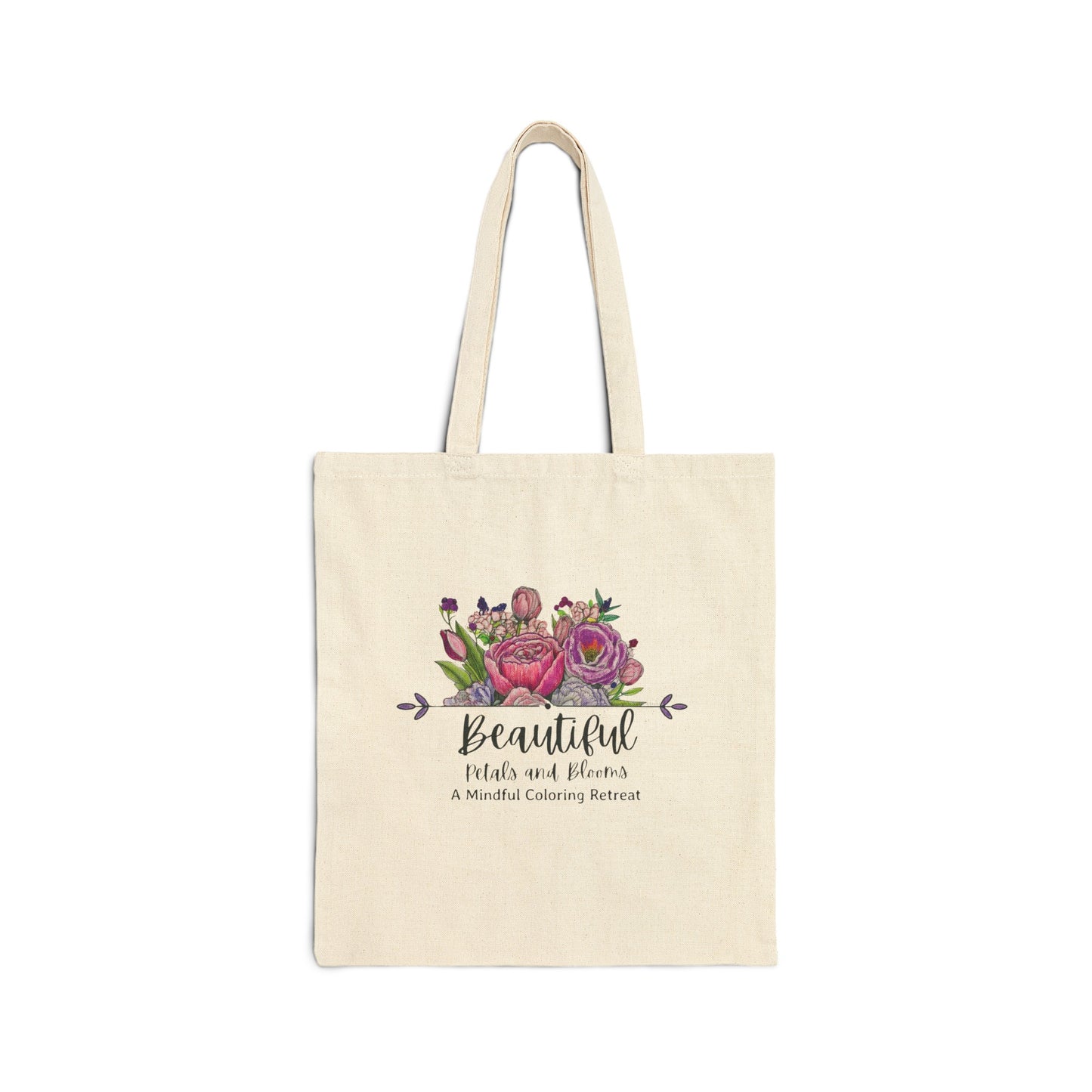 “Beautiful Petals & Blooms” Cotton Canvas Tote Bag