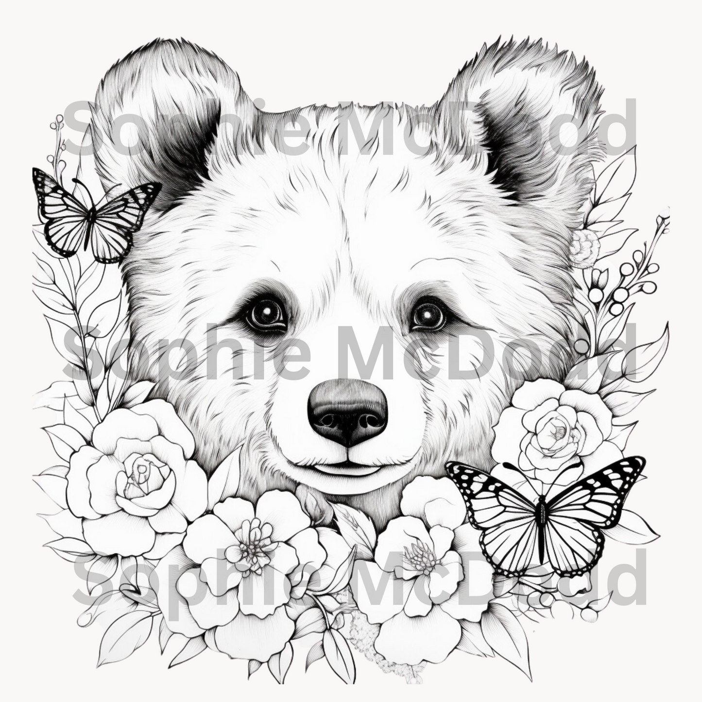 "Animals & Flowers: Nature's Cutest Forest Critters" Printable Coloring Pages (16 Images)