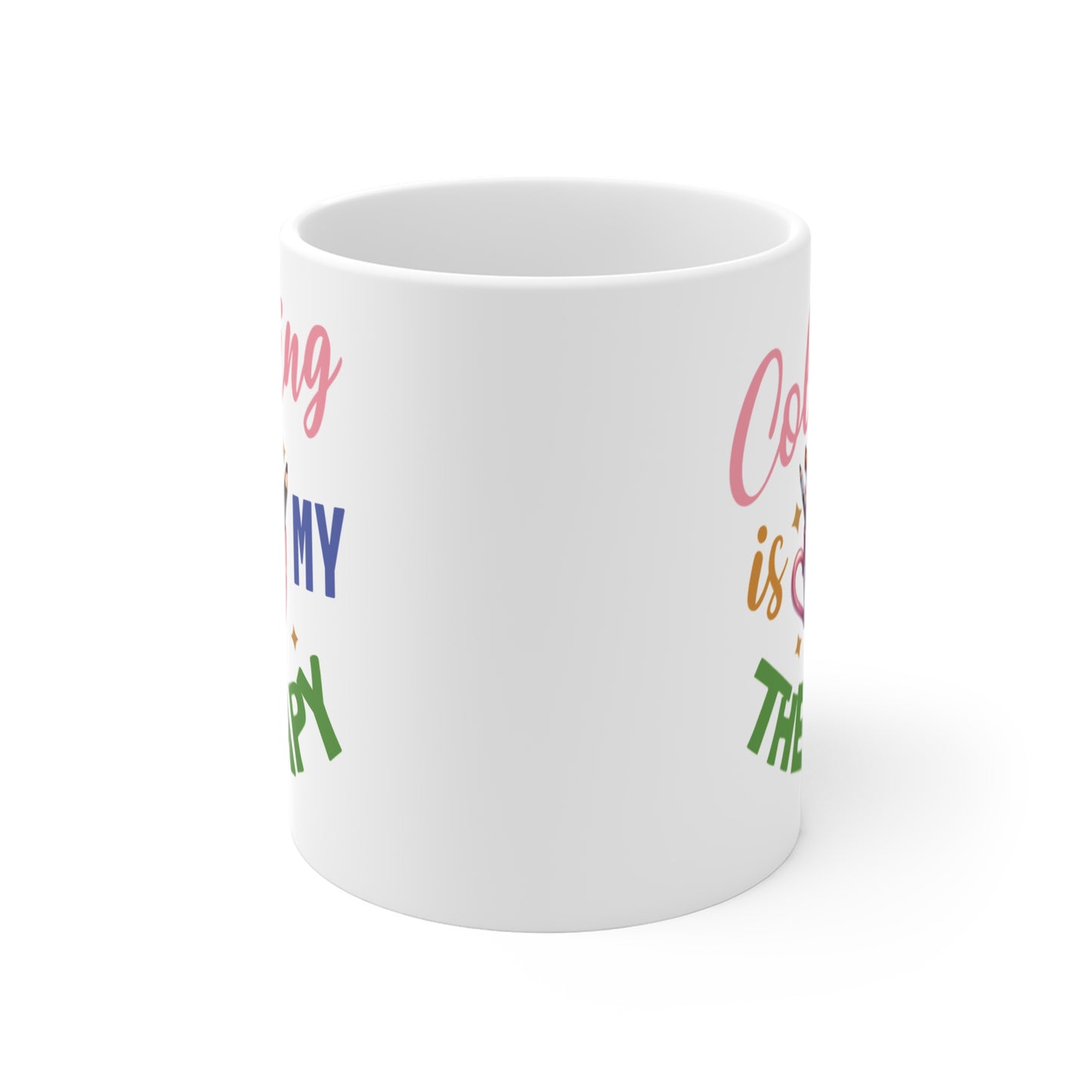 "Coloring IS My Therapy"; White Mug - 11oz