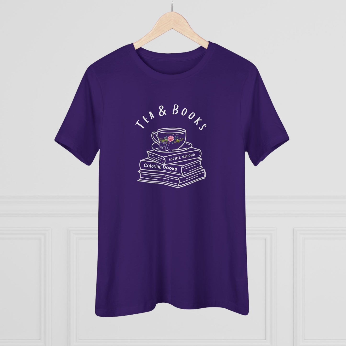 'Tea & Books' Graphic T-Shirt for Tea & Book Lovers