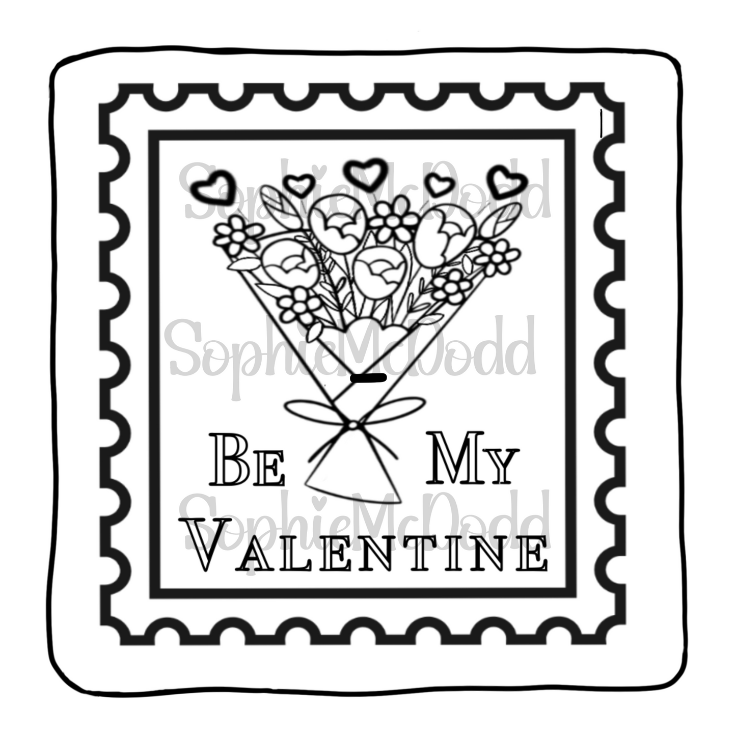 Valentine's Images (Volume 2) from "Cute & Cozy Spring Holidays’ Coloring Book” (10 pages)