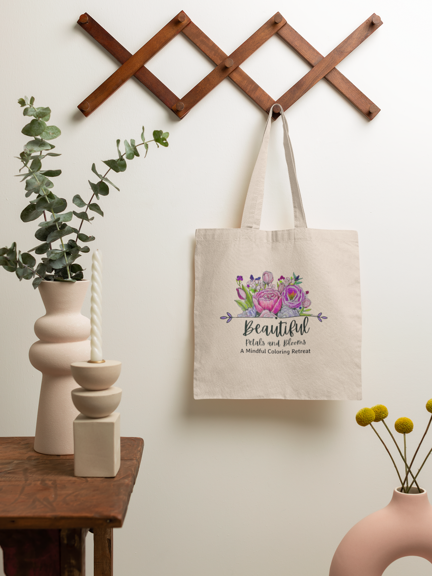 “Beautiful Petals & Blooms” Cotton Canvas Tote Bag