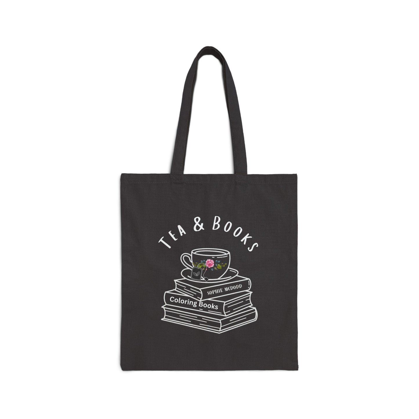 Tea & Books Canvas Tote Bag