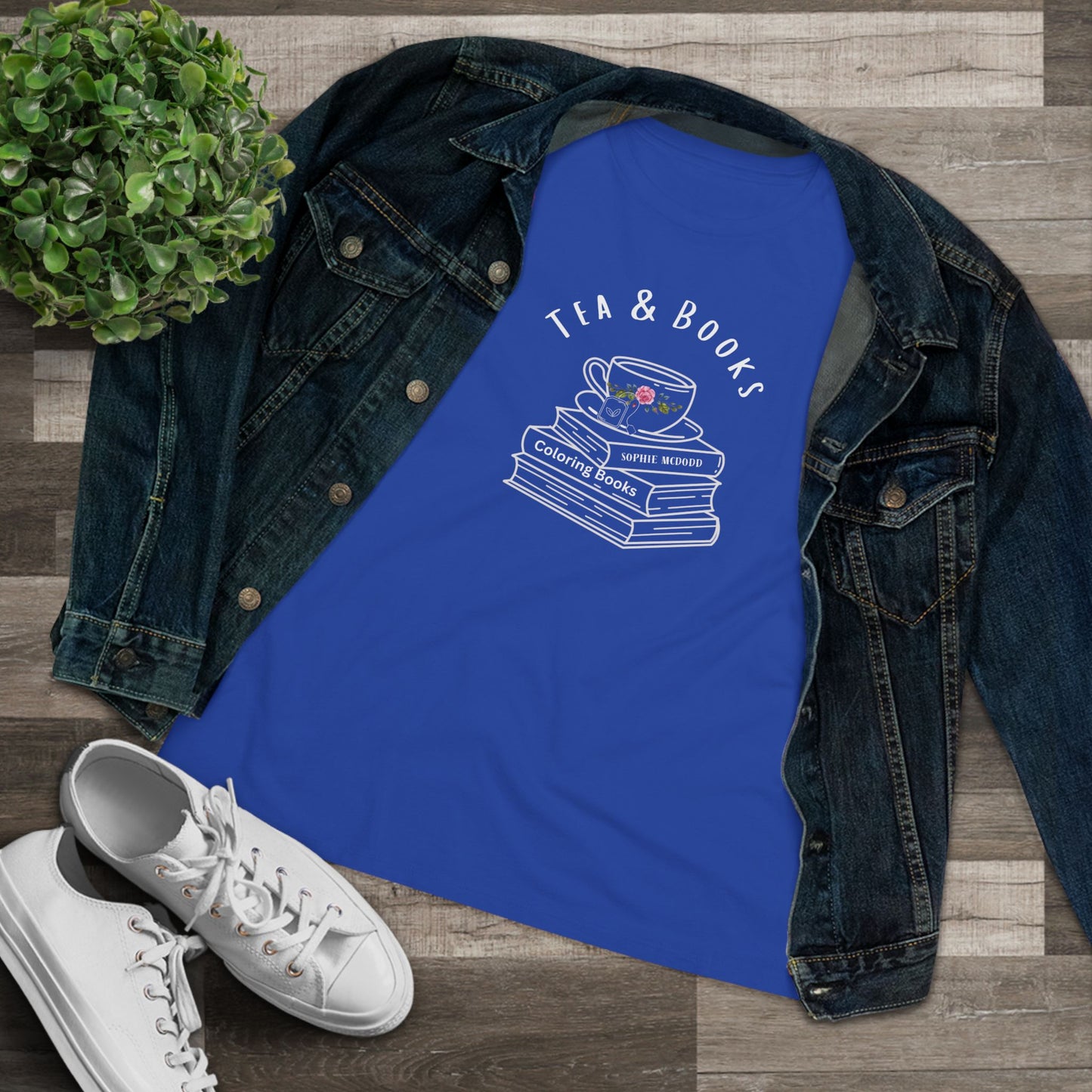 'Tea & Books' Graphic T-Shirt for Tea & Book Lovers