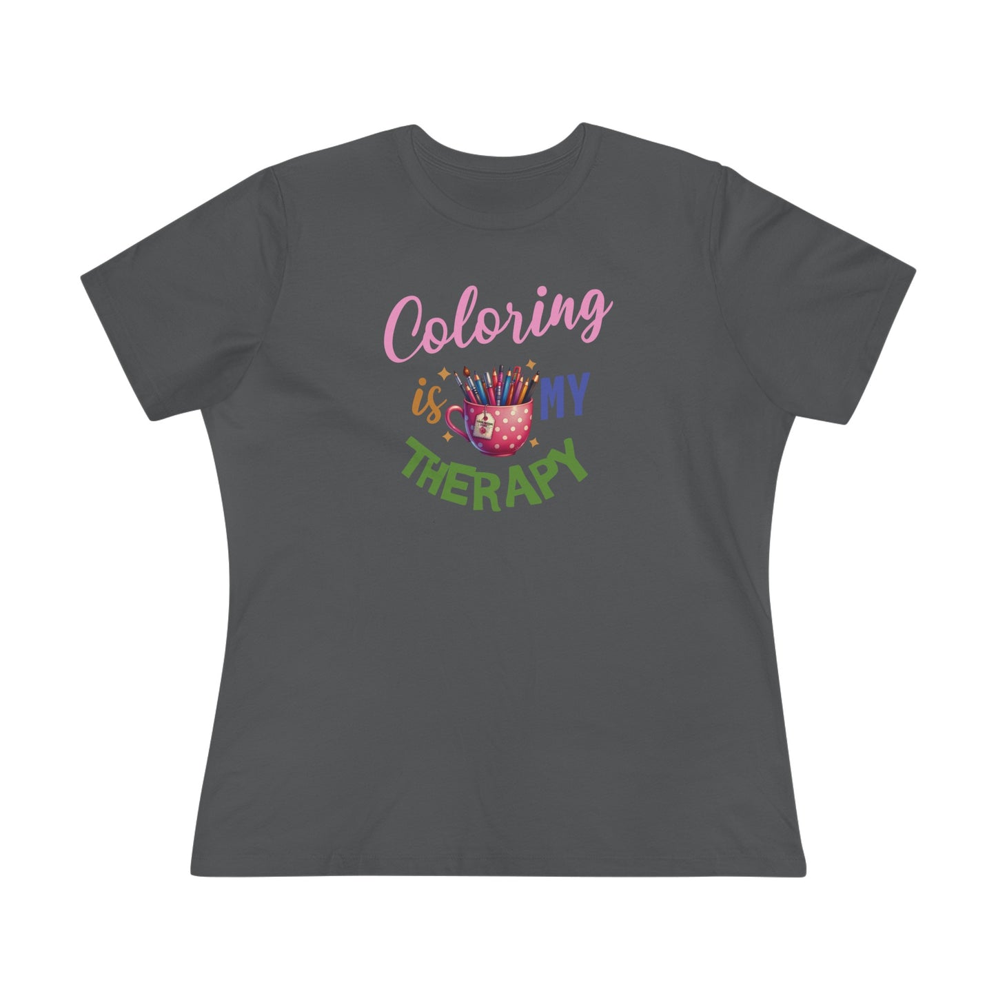 “Coloring is MY Therapy” Women's Cotton Tee