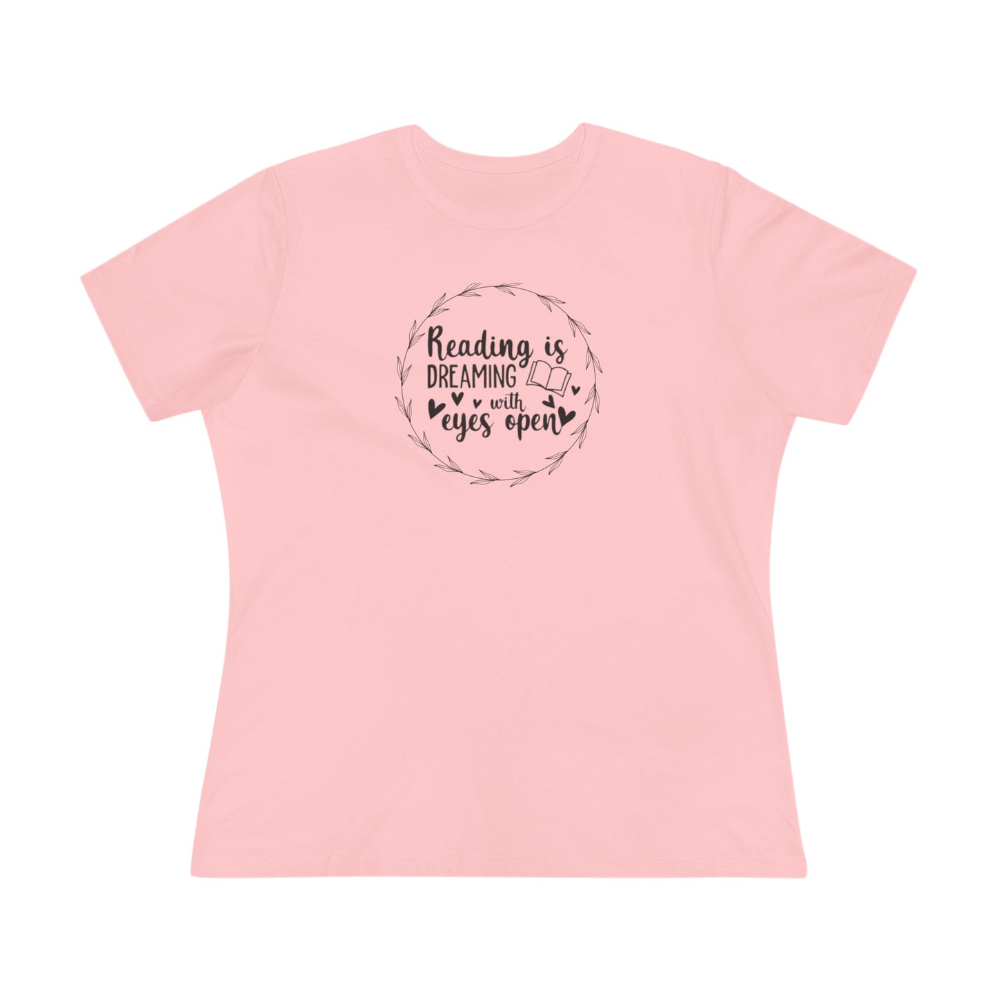 "Dream Big: Reading is Dreaming With Eyes Open" Women's short sleeve Cotton T Shirt