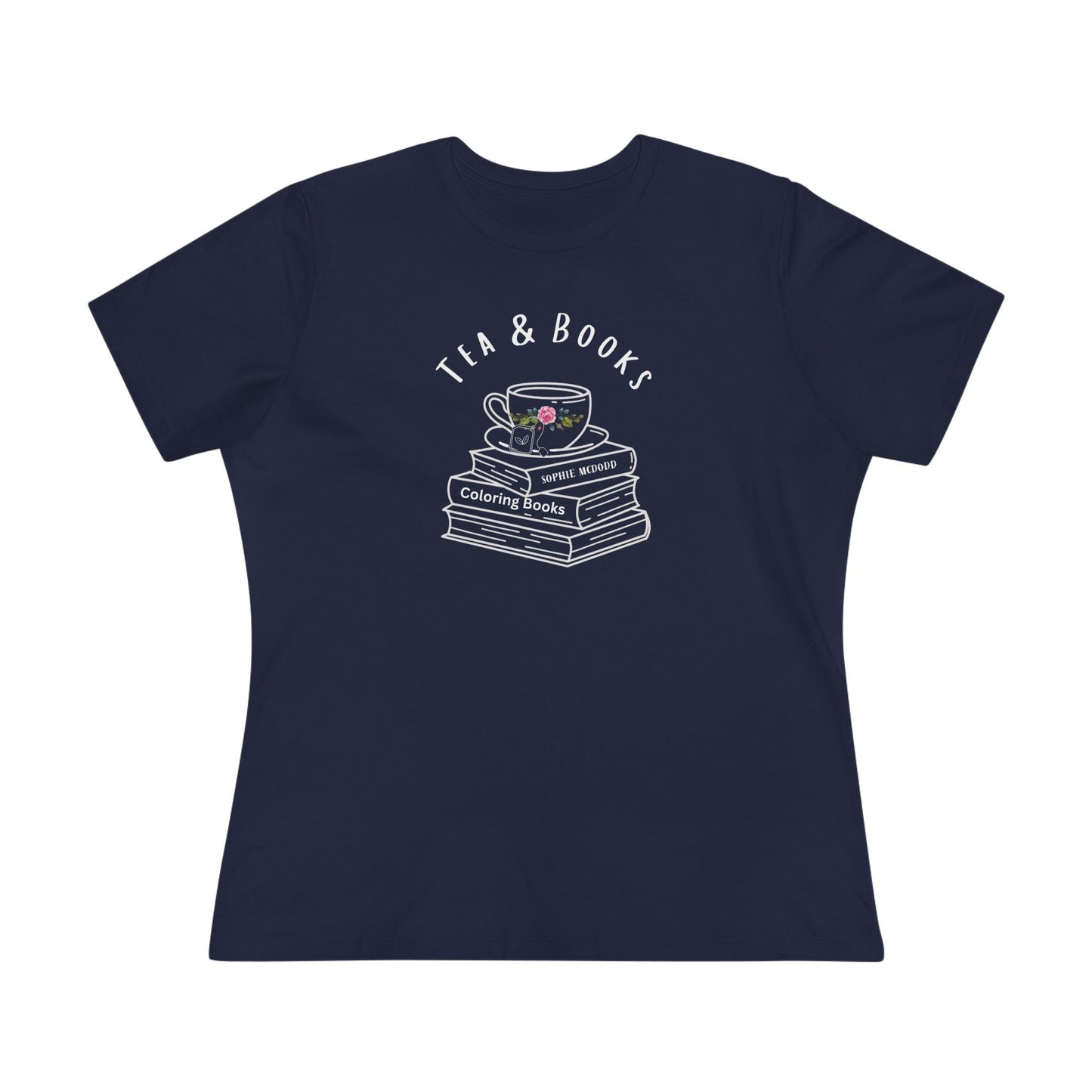 'Tea & Books' Graphic T-Shirt for Tea & Book Lovers