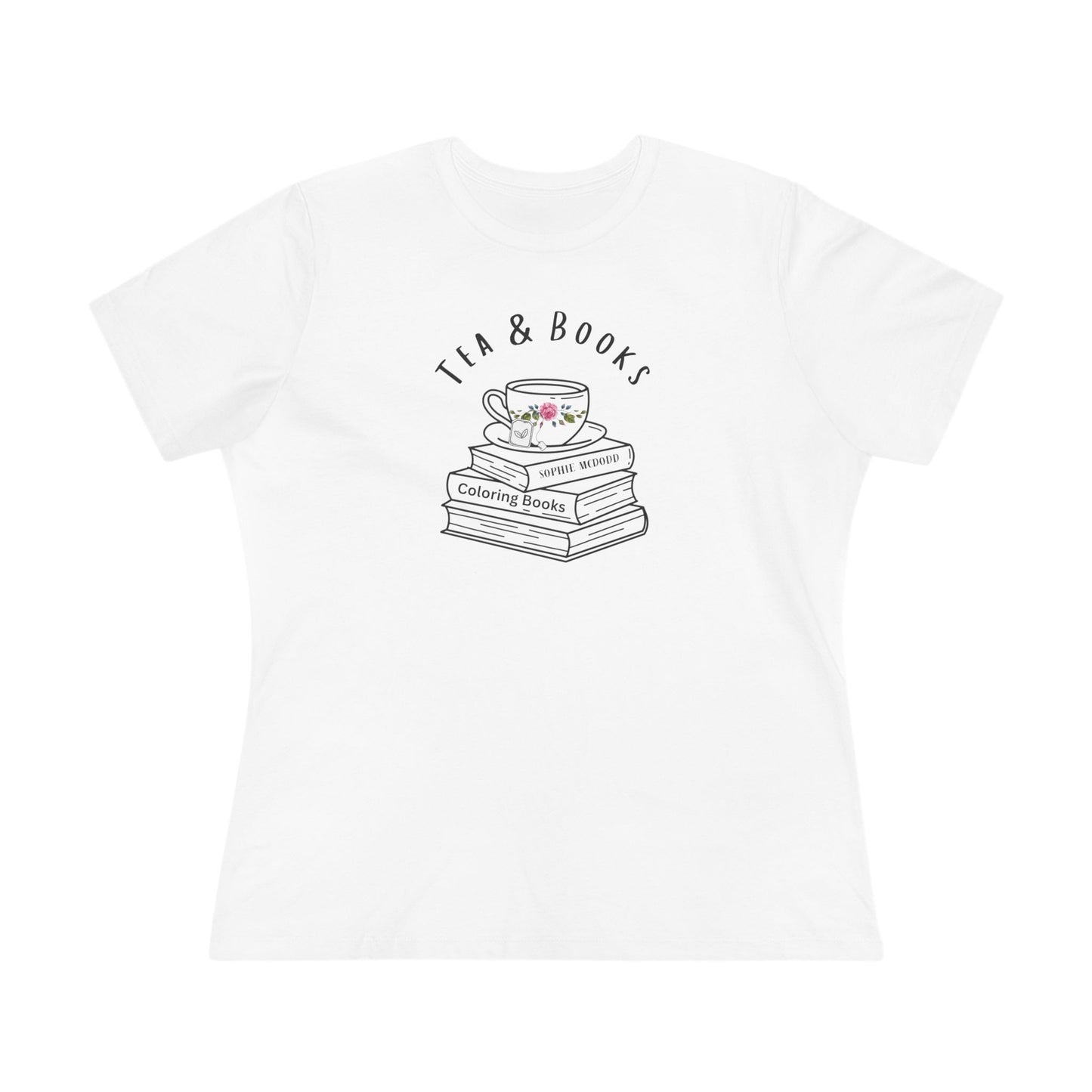 'Tea & Books' Graphic T-Shirt for Tea & Book Lovers