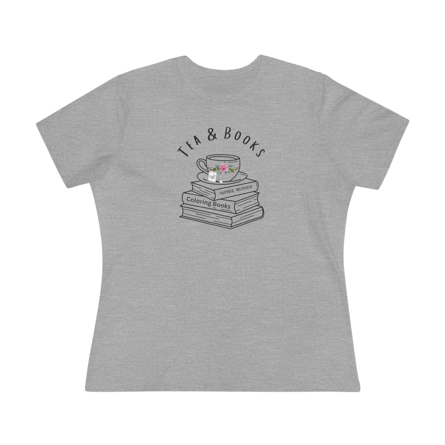 'Tea & Books' Graphic T-Shirt for Tea & Book Lovers