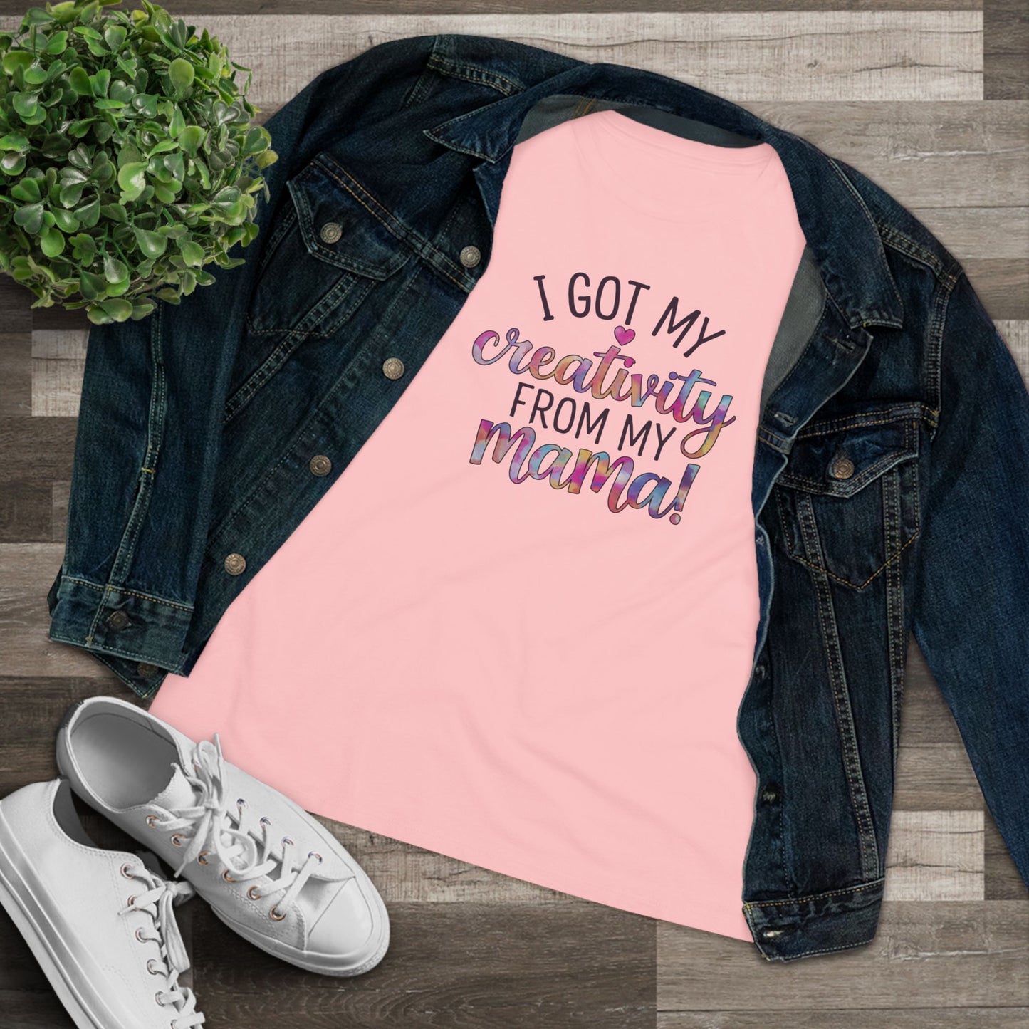 Creative Mama Women's (Bella+Canvas) Cotton Tee - Fun Gift for Moms