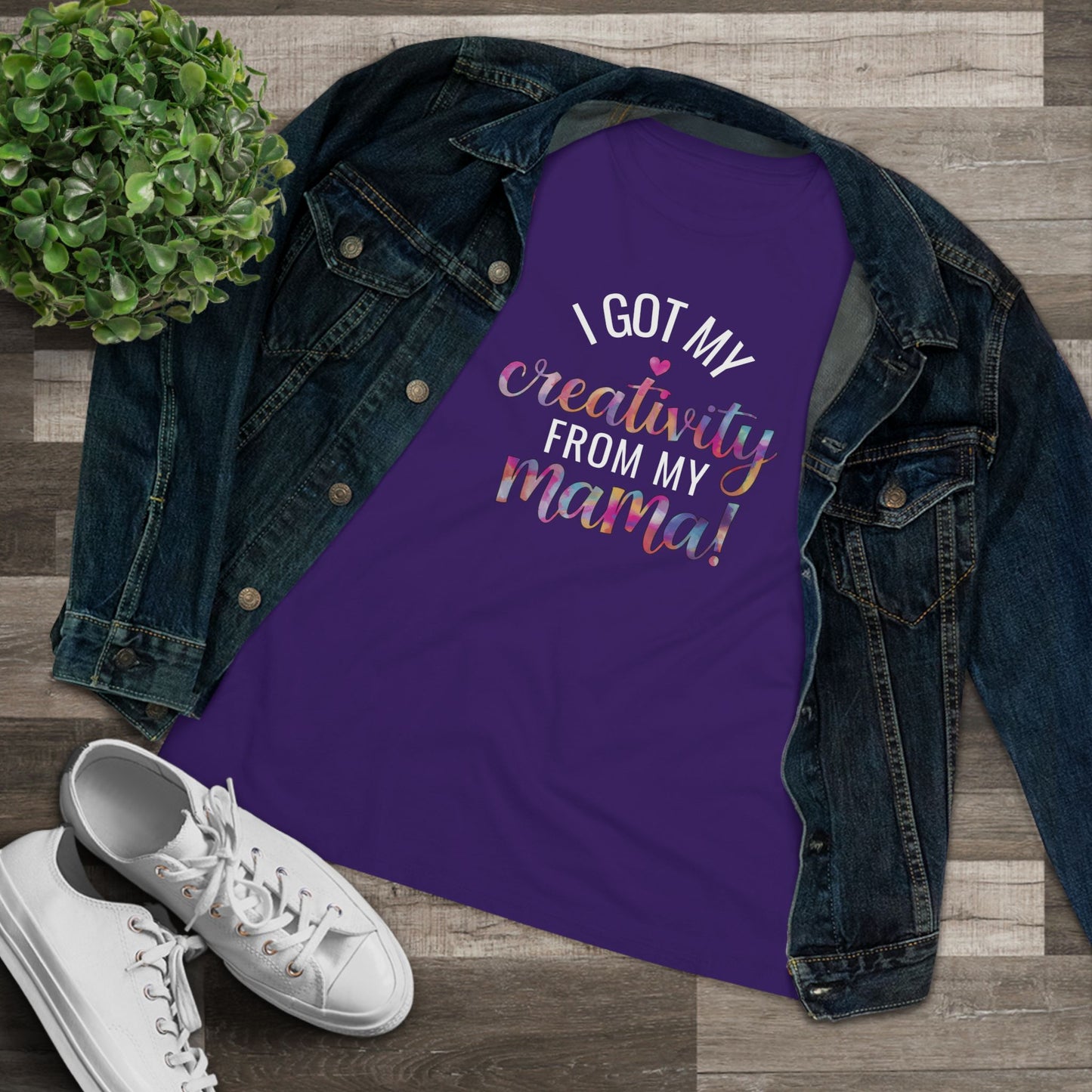 Creative Mama Women's (Bella+Canvas) Cotton Tee - Fun Gift for Moms