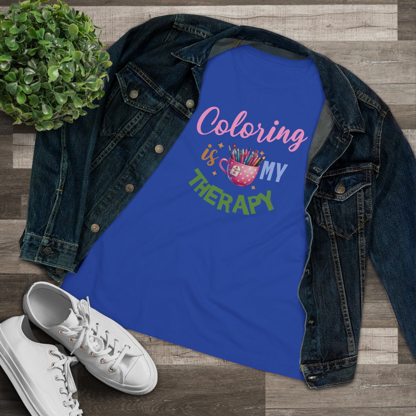 “Coloring is MY Therapy” Women's Cotton Tee