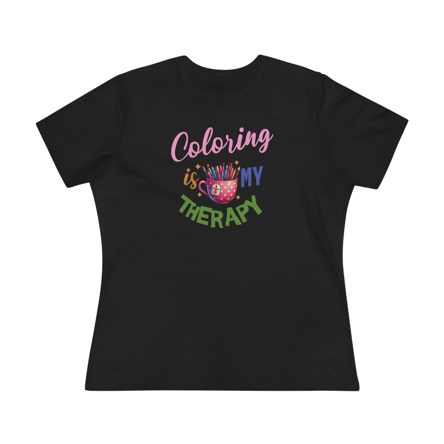 “Coloring is MY Therapy” Women's Cotton Tee