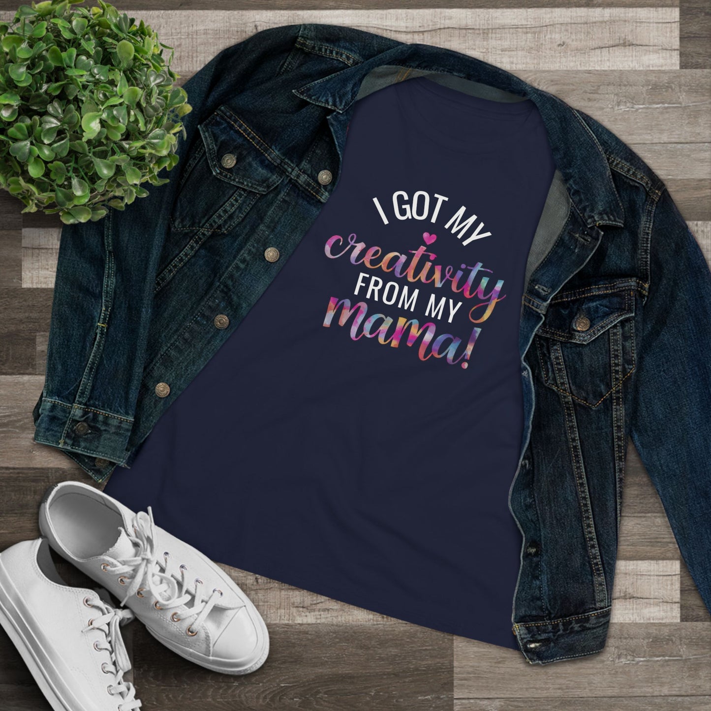 Creative Mama Women's (Bella+Canvas) Cotton Tee - Fun Gift for Moms