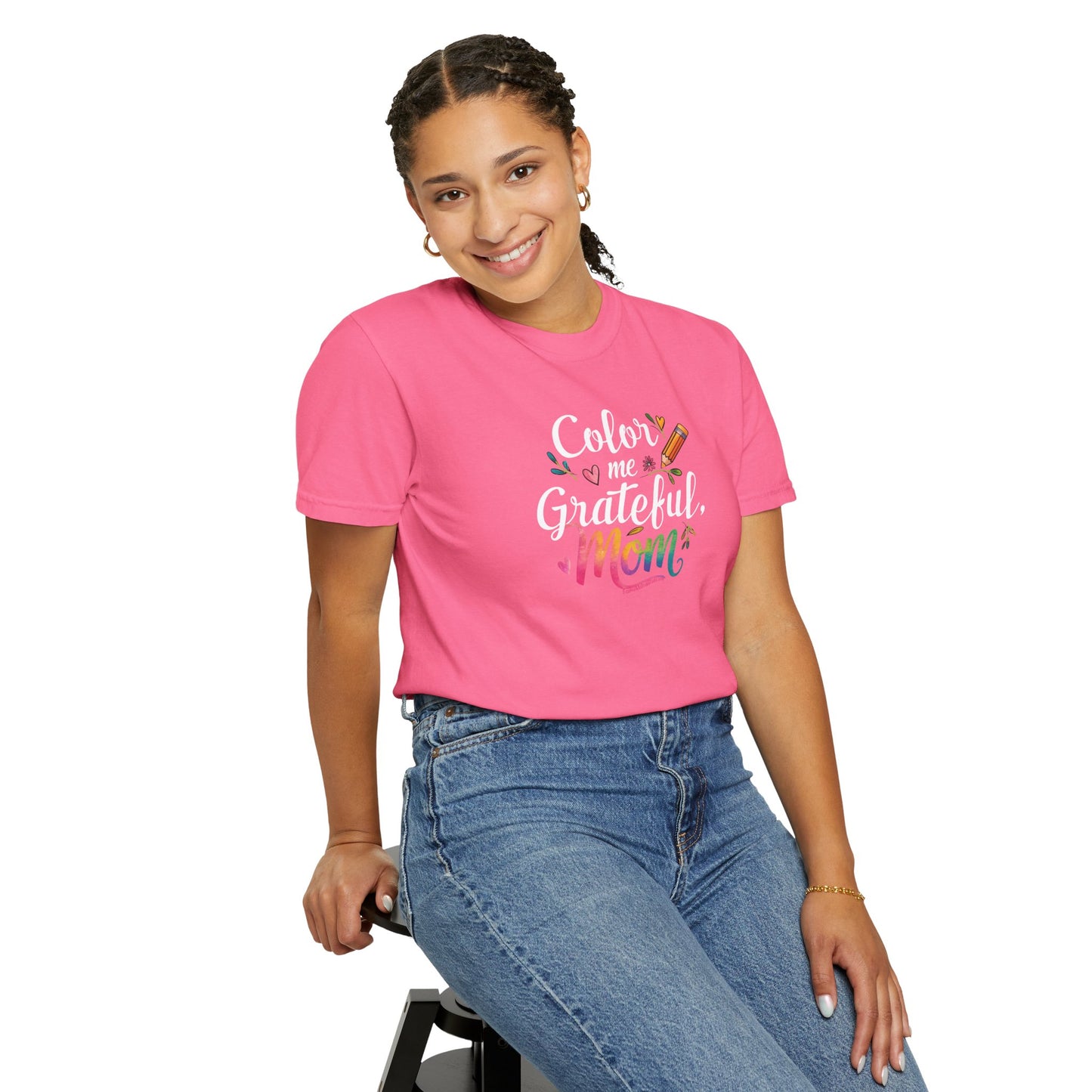 "Color Me Grateful, Mom" T-Shirt - Perfect Gift for Mother's Day