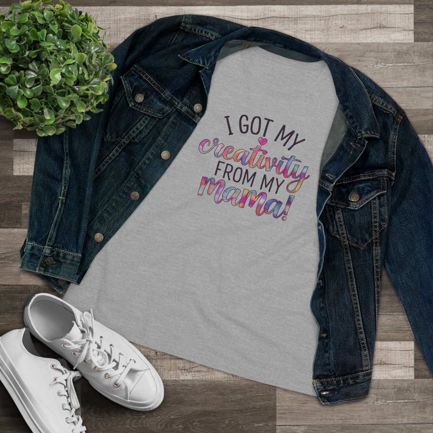 Creative Mama Women's (Bella+Canvas) Cotton Tee - Fun Gift for Moms