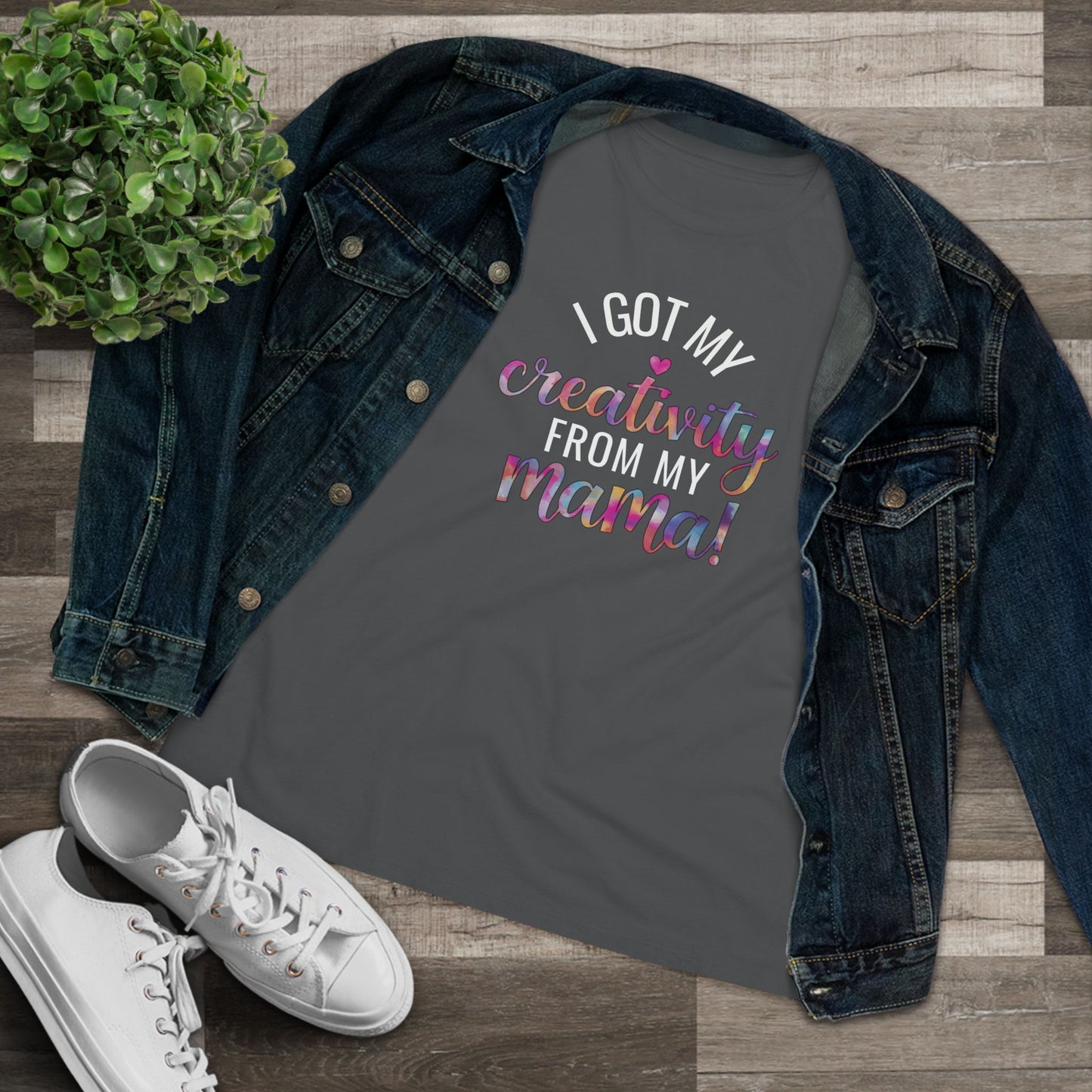 Creative Mama Women's (Bella+Canvas) Cotton Tee - Fun Gift for Moms
