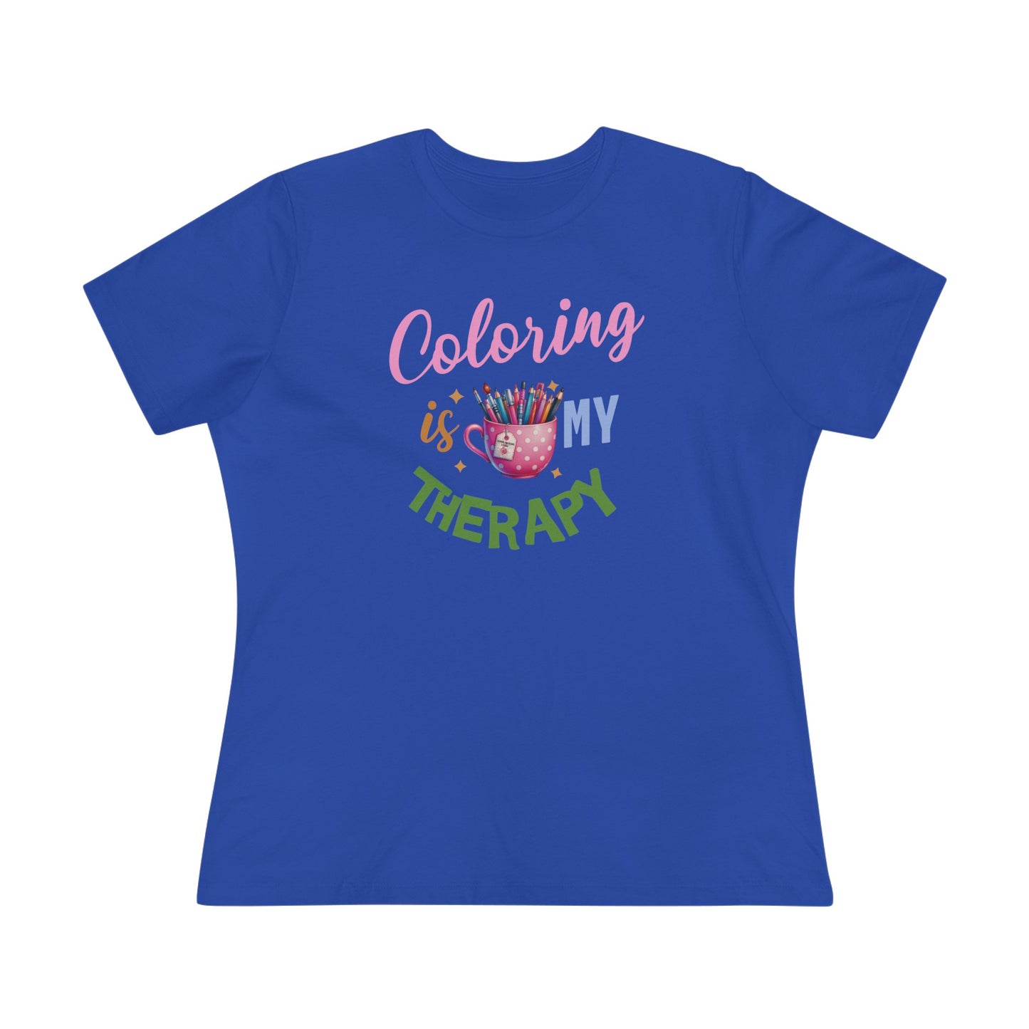 “Coloring is MY Therapy” Women's Cotton Tee