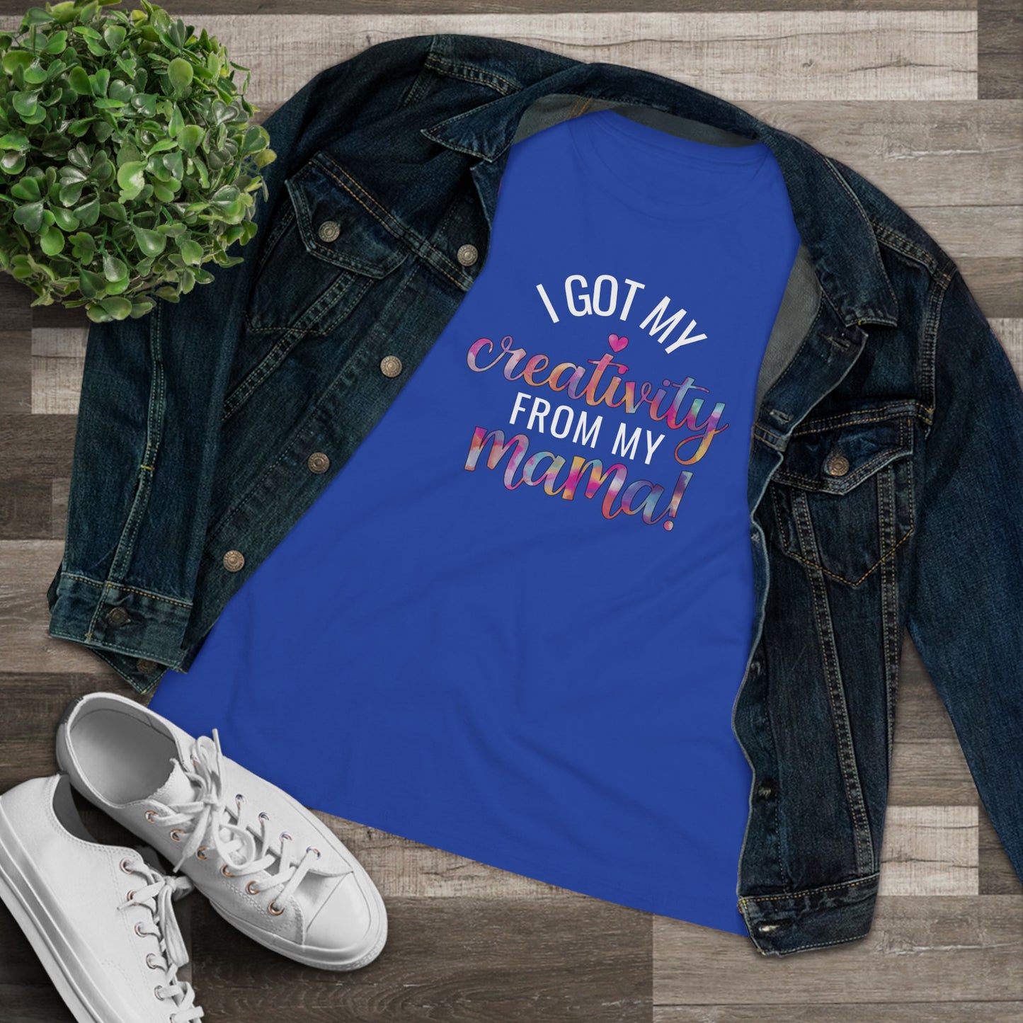 Creative Mama Women's (Bella+Canvas) Cotton Tee - Fun Gift for Moms