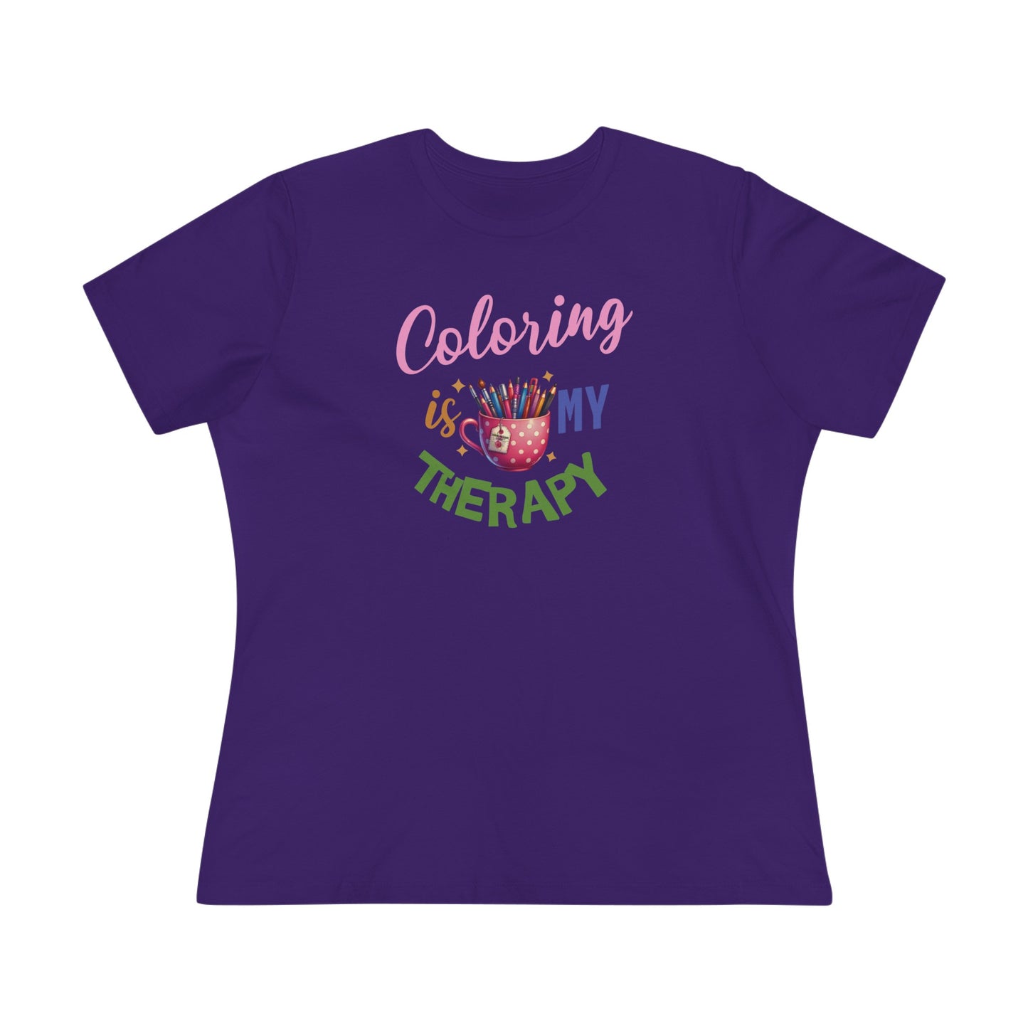 “Coloring is MY Therapy” Women's Cotton Tee