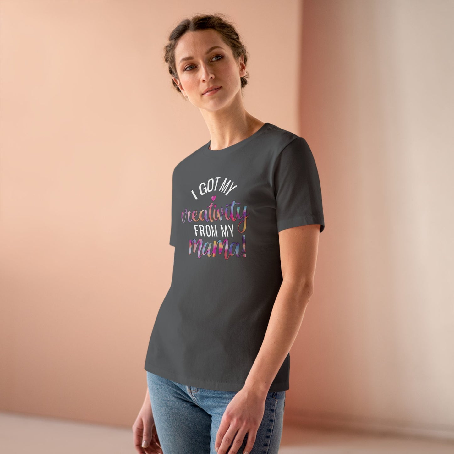 Creative Mama Women's (Bella+Canvas) Cotton Tee - Fun Gift for Moms