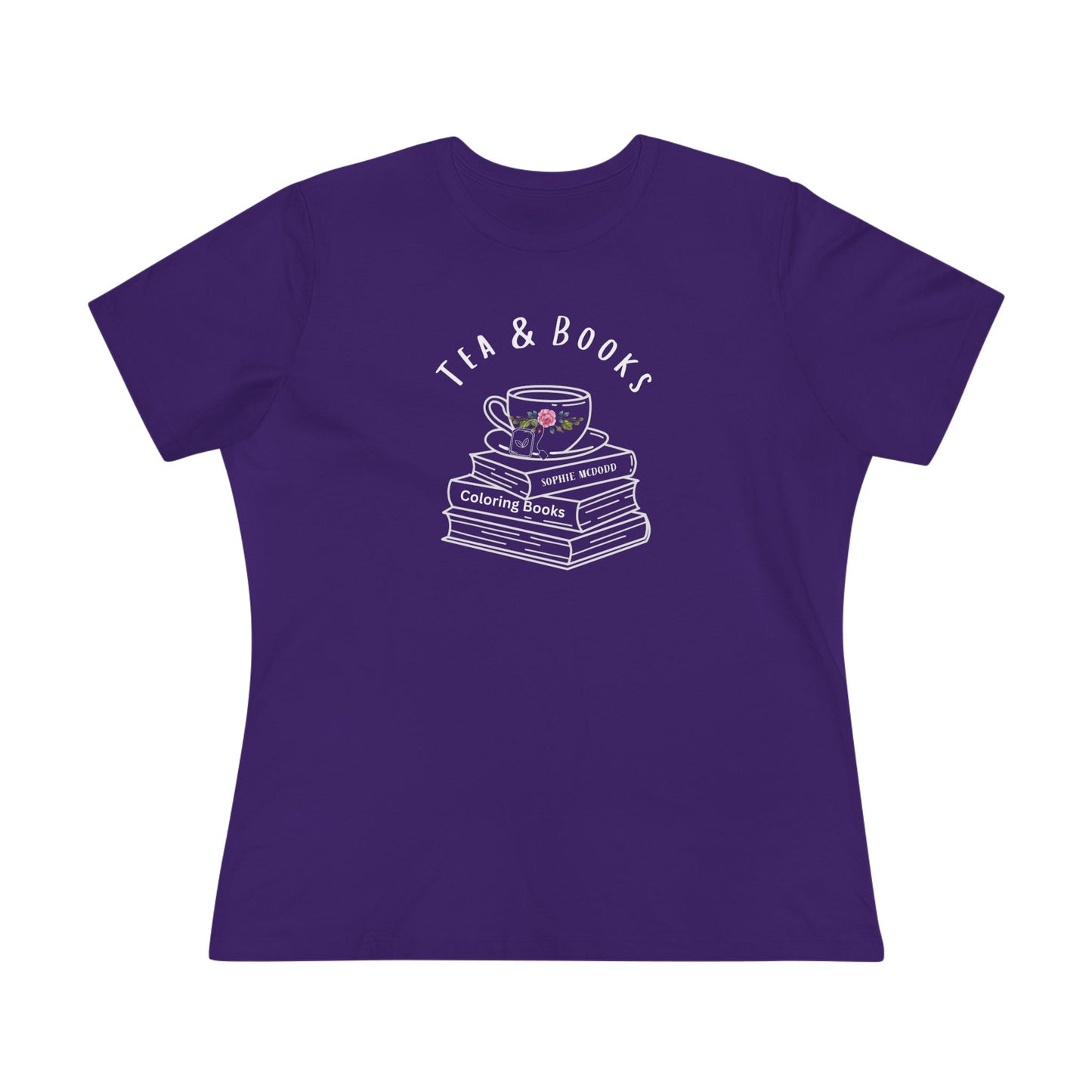 'Tea & Books' Graphic T-Shirt for Tea & Book Lovers