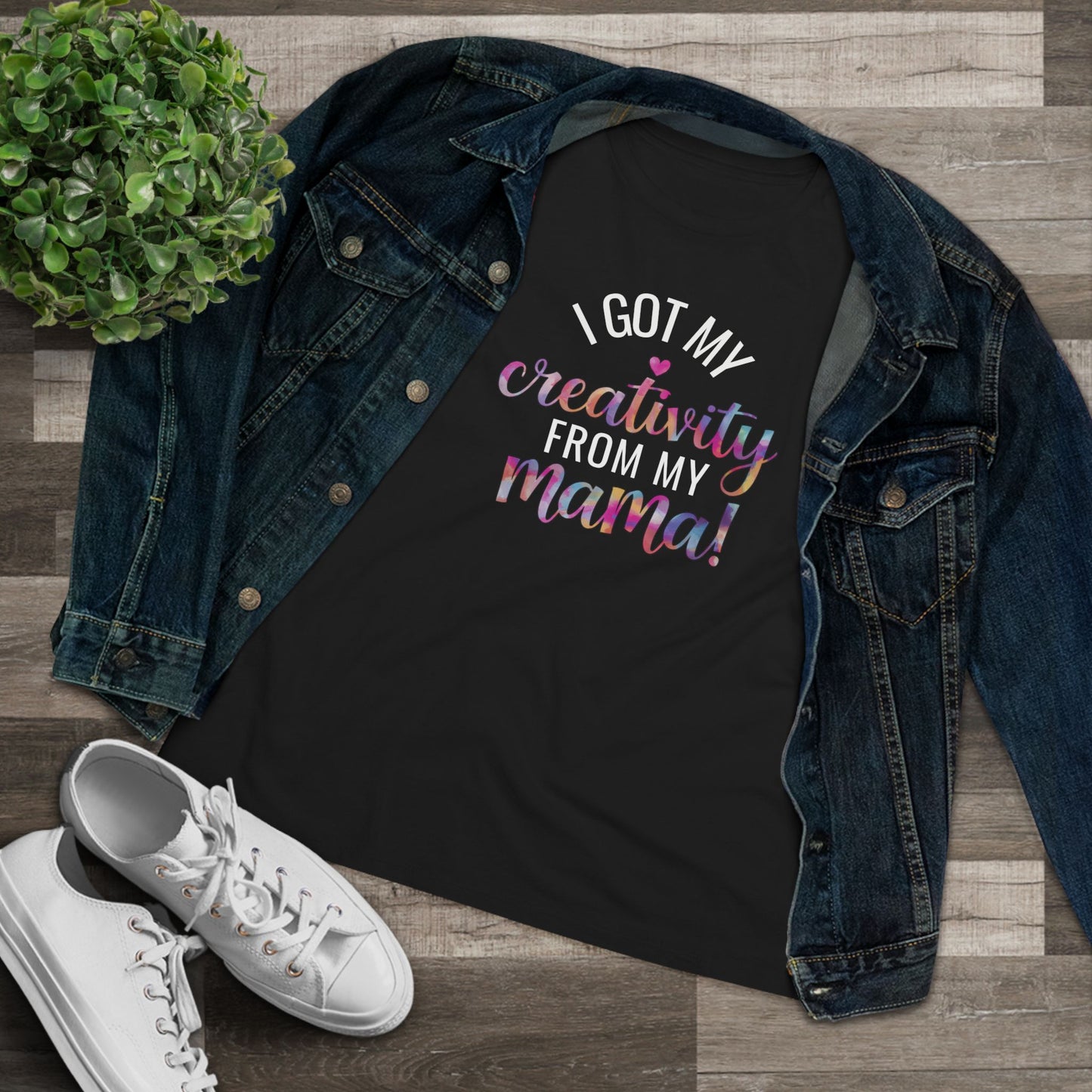 Creative Mama Women's (Bella+Canvas) Cotton Tee - Fun Gift for Moms