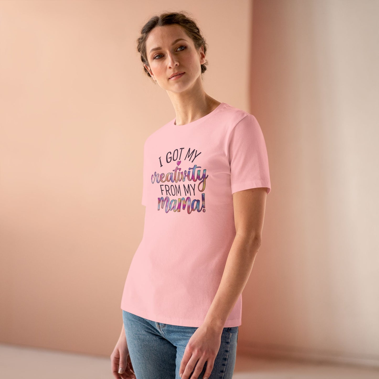 Creative Mama Women's (Bella+Canvas) Cotton Tee - Fun Gift for Moms